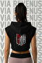 Attack on Titan Printed Zero Sleeve Hooded Sports Women Cropped