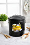 Flour Storage Bucket with Metal Lid – Large Decorative Food Storage Container - 4
