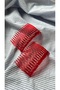 Set of 2 Black Twist Patterned Side Hair Combs - Retro Stylish Bun and Side Hair Accessory - 2