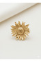 Zamak Brass Plated, Steel Tipped Gold Color Sunflower Patterned Women's Earrings 🌟 - 2