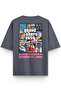 Gta Vice City Sırt Printed Semi Oversized Smoked T-Shirt 1314