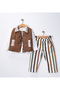 Boy's Vest -Sweatshirt- Striped Pants 3-Piece Set (Ages 2-5) - 2