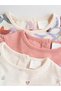 100% Cotton Lilac and Cream Colored Baby Rompers 3-Pack - 6