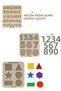 7-Piece Giant Educational Set - Wooden Base and Pla Colored Pieces - Letter Number - Tangram - Puzzle - 3