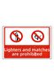 It Is Prohibited to Use Lighters and Matches Dekota Baskiyat – 3 mm Forex Warning Sign 25 cm × 35cm