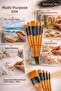 Supertrend Karma Brush Set 6-Piece – Set 8 |   Professional Paint Brush with Ground, Cat-Tongue, and Side-Cut Tips - 3