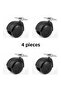 4 Pcs Plastic Wheel Chair Wheel with Swivel Plate 120 kg