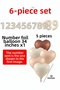 Retro 6 Year Old Number Foil Balloon Set 6-Piece Party Decoration - 2