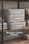3-Compartment 3-Layer Drawer Cabinet Organizer Fabric Jewelry Socks Underwear Dresser Organizer - 6
