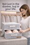 2 Compartments 2 Layers Drawer Cabinet Organizer Fabric Jewelry Socks Underwear Dresser Organizer - 2