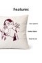 Cat Patterned Linen Cushion |   Modern Decorative Pillow with Illustrations - 2