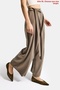Women's Mink W5 Palazzo Fit Special Fabric Belt Detail Design Trousers - 2