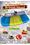 20 cm King Size Car Brush - Vacuum Cleaner Head - Screw-On - Dense Bristles - Soft - 3 Pieces - 2