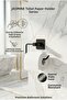 Black Square Open Adhesive Toilet Paper - Hanger
