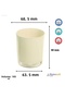 6 Pieces Cream Flat Glass Cups - Suitable for Filling - 2