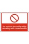 Preste Kapali Kalipla Works When Used with a Tongue Press Dekota Printing – 3 mm Forex Warning Sign 25 cm × 35cm