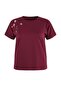 Burgundy Embroidery Detailed Basic 100% Cotton Knitted T-Shirt Tbbss24Bf00055