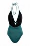 Petrol Deep V-Neck Covered Tie-Up High Leg Brazilian Swimsuit Tbess26Ma00062 - 6