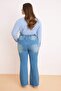 Mavi Sustainable Elastic Waist Comfort/ Stretchy Flare Flared Plus Size Jeans Tbbss26Cj00021 - 4