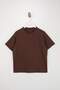 Kahverengi Regular Fit Crop Büyük Beden T-shirt TBBSS25BF00061