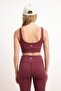 Bordo Fırçalı Soft Kumaş Destekli/Şekillendirici Kalın Askılı Örme Spor Sütyeni THMSS24SS00008 - 5