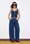 Limited Edition Mavi Askılı Crop %100 Pamuk Denim Bluz TWOSS26BZ00427 - 2