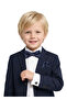 Boy's parliament yellow polka dot cufflink handkerchief bow tie set