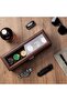 Watch Box Organizer for Men 6 Slot Watch Case with Glass Lid & Drawer Double Layer Watch Hold - 3
