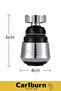 Stainless Kitchen Bathroom Sink Durable 360 °   Rotatable Water Saving 2 Modes Short Faucet Head - 2