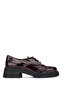 Women's Genuine Leather Claret Red Patent Leather Casual Shoes