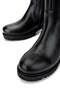 Women's Genuine Leather Black Casual Boots - 3