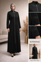 Women's Pınar Large Size Seasonal Black Overcoat