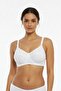 4 Pieces of White Cotton Unwired Non-Padded Soft Sponge Bras - 5