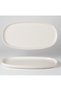 6-Person Nodric Kenar Oval Kayak Salad Plate 25cm Cream Color