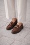 Vega Women's Loafer Beaded Soft Suede Anatomical Shoes P330-Brown - 3