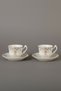 Set of 2 Gold Gilded Porcelain Coffee Cups - 2