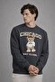Men's Chicago Teddy Bear Printed Smoked Sweatshirt - 2