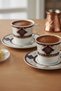 2-Piece Navy Blue Gold Gilded Palace Porcelain Coffee Cup Set - 3