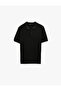 Regular Fit Textured Cotton Buttoned Polo Collar Short Sleeve Knitwear T-Shirt - 3
