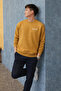 Knowledge Printed Cotton Men's Mustard Sweatshirt - 4