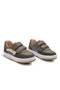 Paus Double Velcro Leather Boys' Shoes Khaki - 6