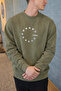 Star Printed Relaxed Fit Men's Khaki Sweatshirt - 2