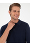 Navy Blue Slim Fit Button Polo Neck Knitwear Sweater 50300521-Vr033 - 2
