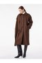 Long Sleeve Pocketed Buttoned Scarf Coat - 3