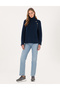 Navy Blue Comfort Fit Turtleneck Sweater 50310923-Vr033 - 4