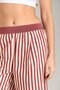 Sandra Poplin Pleated Pants Pajama Bottoms - Claret Red - 3