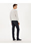 Navy Blue Slim Fit Canvas Trousers 50315265-Vr033 - 4