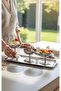 4-Piece Ice Cream Serving Set with Stand, Ice Cream Dessert Bowl Tray Set, Steel