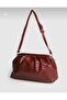 Drawstring Retro Model Claret Red Women's Shoulder Bag - 2