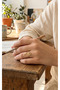Brass Gold Color Picasso Style Single Line Face Model Women's Ring